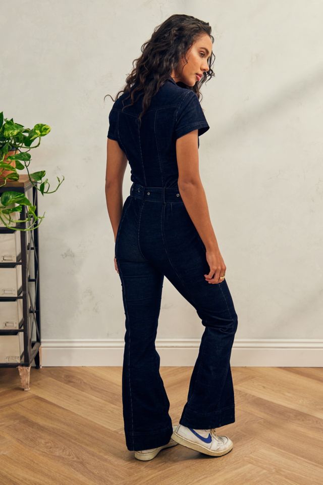 Urban outfitters jean hot sale jumpsuit