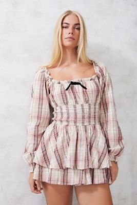 Kimchi Blue Rosie Check Playsuit
