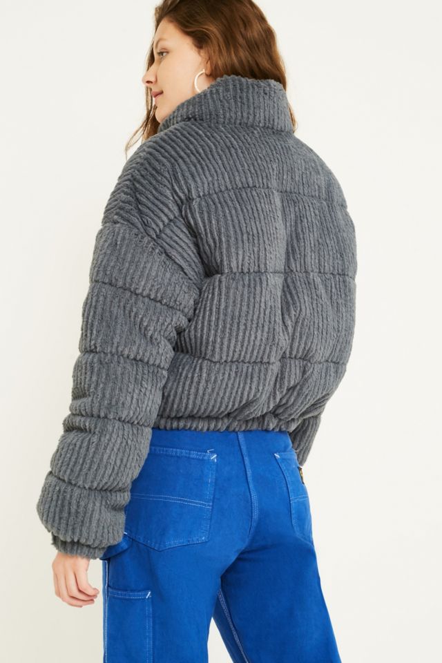 Urban outfitters blue corduroy clearance puffer jacket