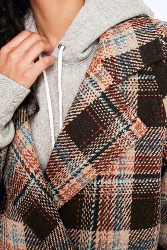 UO Checked Midi Car Coat #3