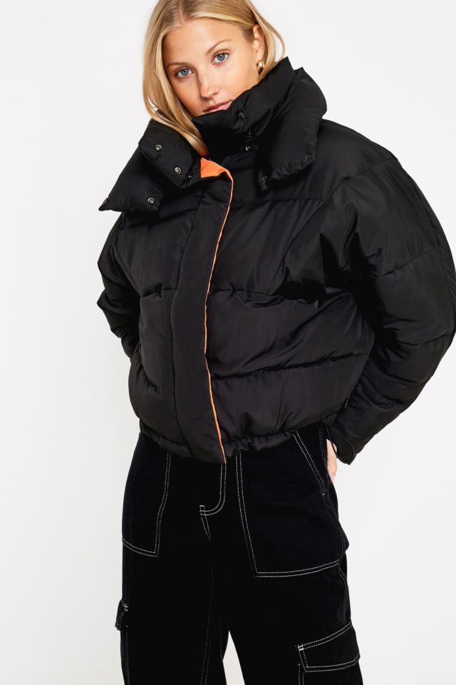 Black puffer jacket women's urban outfitters best sale