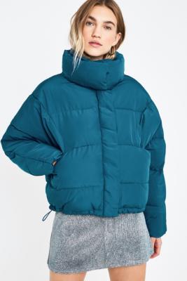 UO Teal Pillow Puffer Jacket | Urban Outfitters UK
