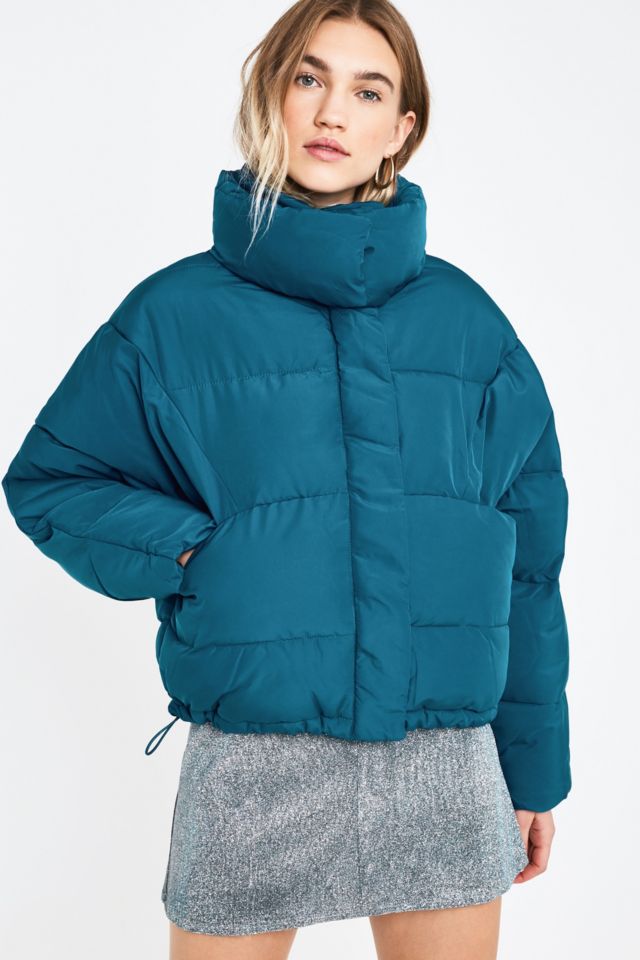 UO Teal Pillow Puffer Jacket | Urban Outfitters UK