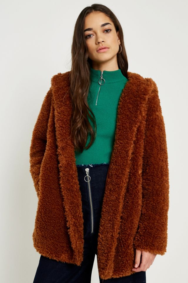 Urban outfitters teddy clearance coat