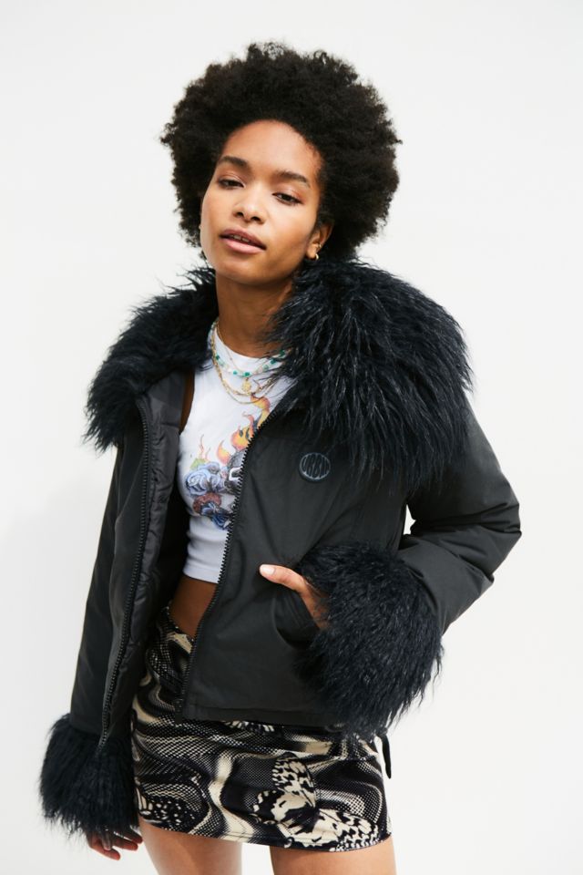 Urban outfitters black deals fur coat