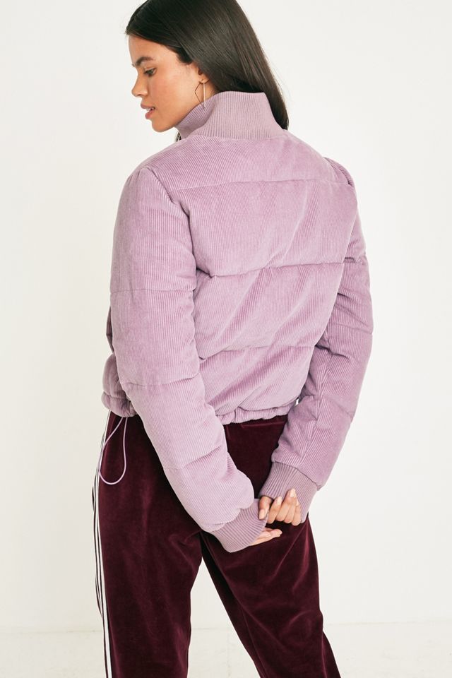 UO Lilac Corduroy Chevron Puffer Jacket #3