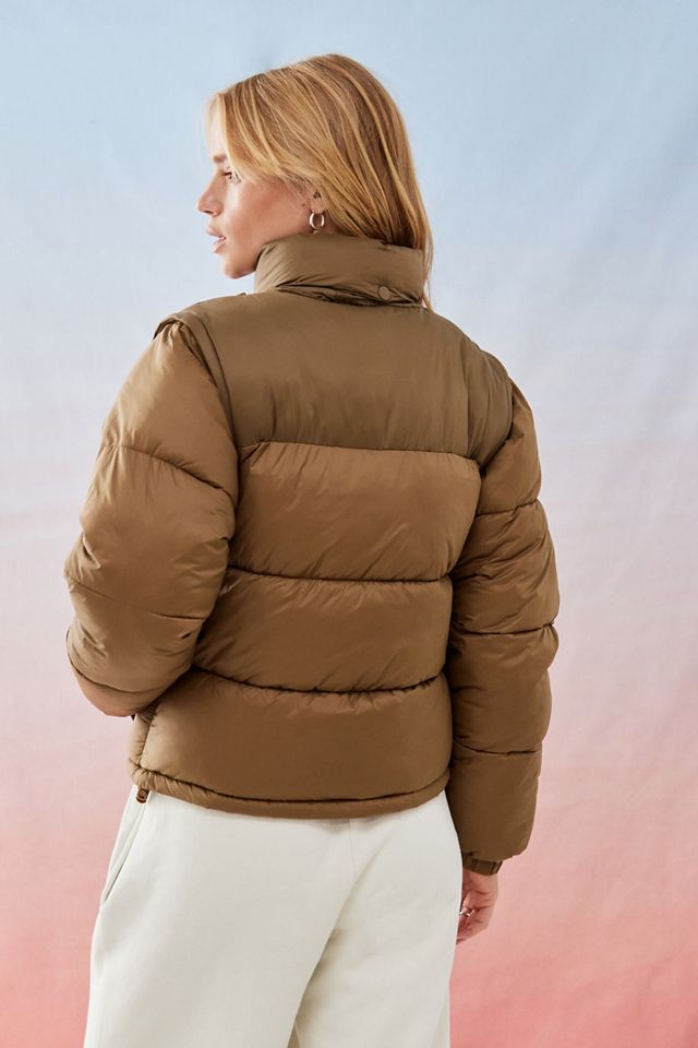 iets frans... Recycled Technical Zip-Off Sleeve Puffer Jacket #3
