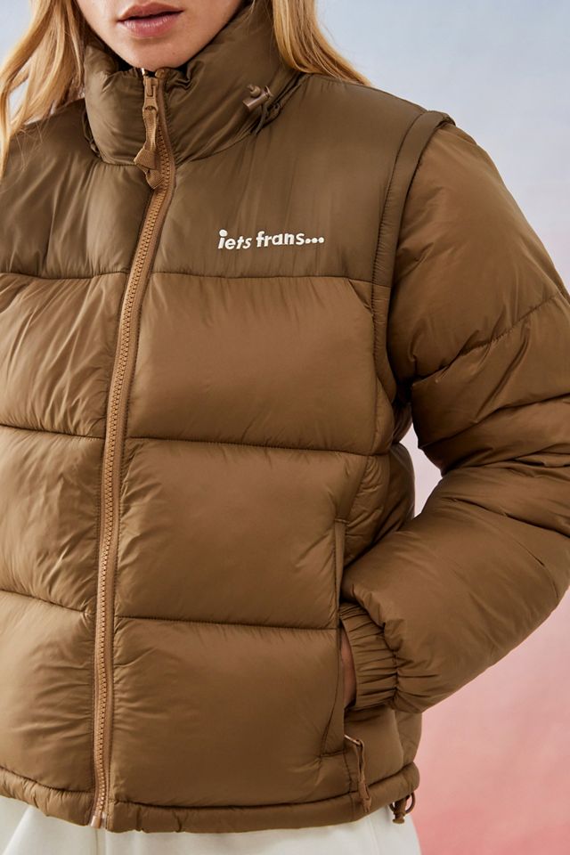 iets frans... Recycled Technical Zip-Off Sleeve Puffer Jacket #5