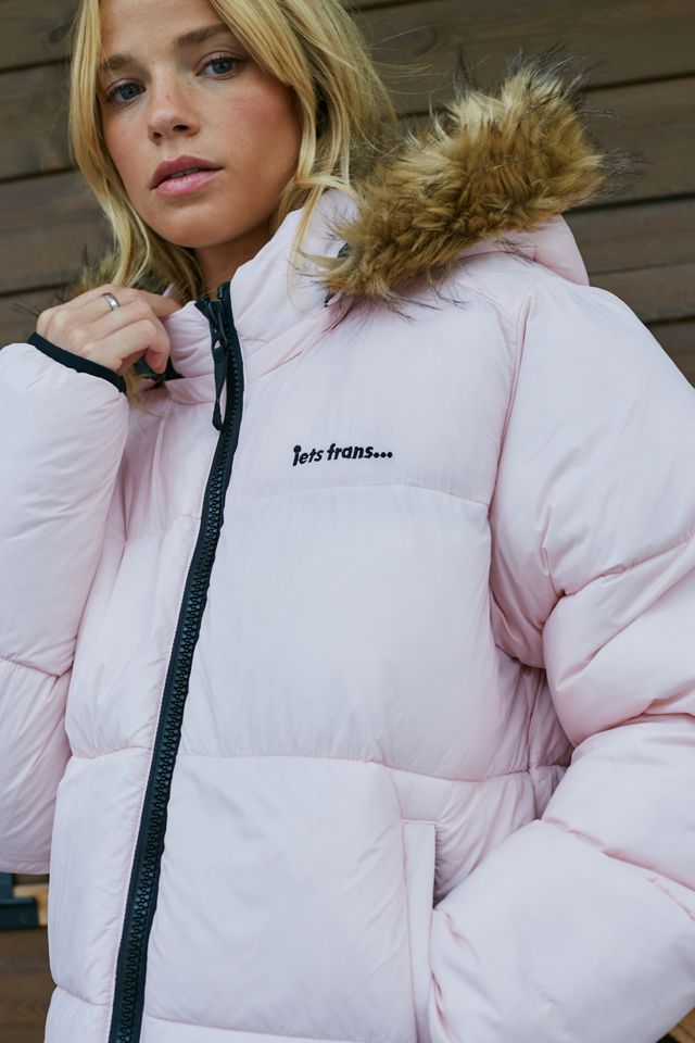 iets frans... Piel sintética reciclada Trim Thermore® Puffer Coat #2