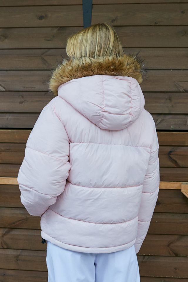 iets frans... Piel sintética reciclada Trim Thermore® Puffer Coat #3