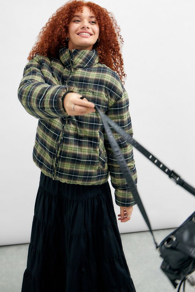 BDG Check Puffer Jacket #1