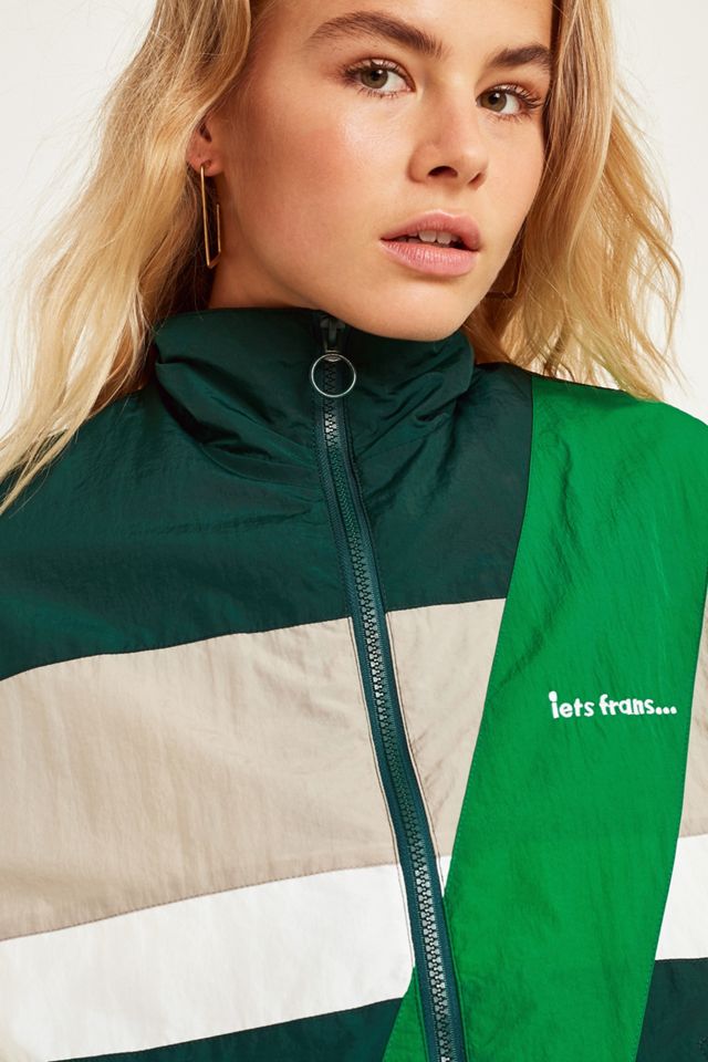 iets frans... Green Panelled Borg Lined Shell Jacket | Urban Outfitters UK