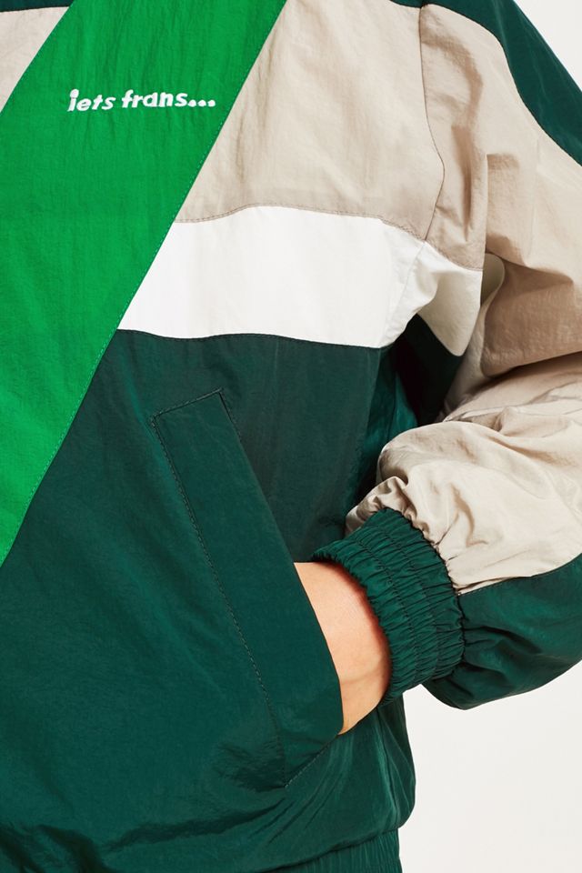 iets frans... Green Panelled Borg Lined Shell Jacket | Urban Outfitters UK