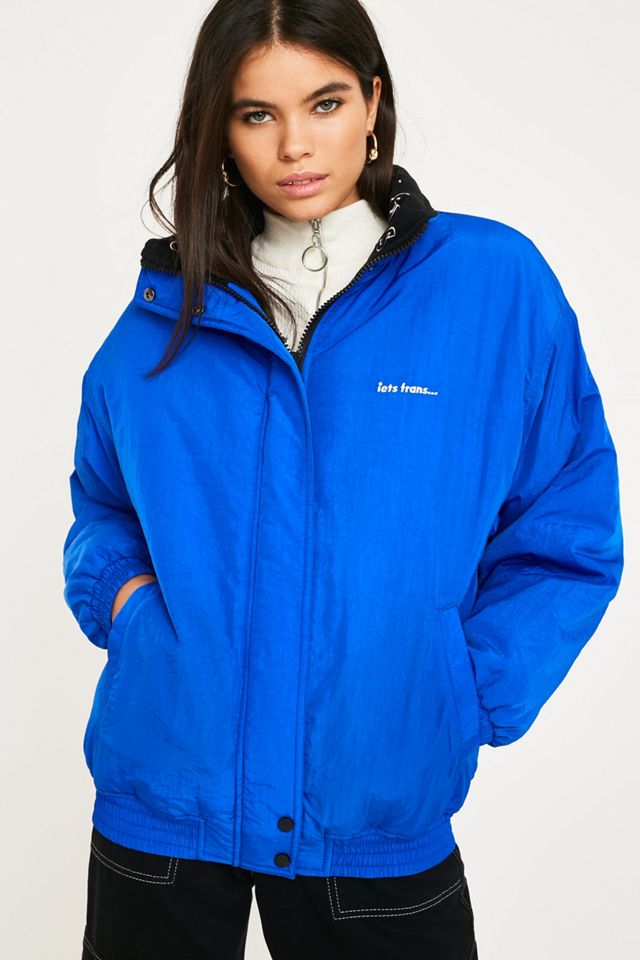 iets frans... Blue Nylon Shell Jacket | Urban Outfitters UK