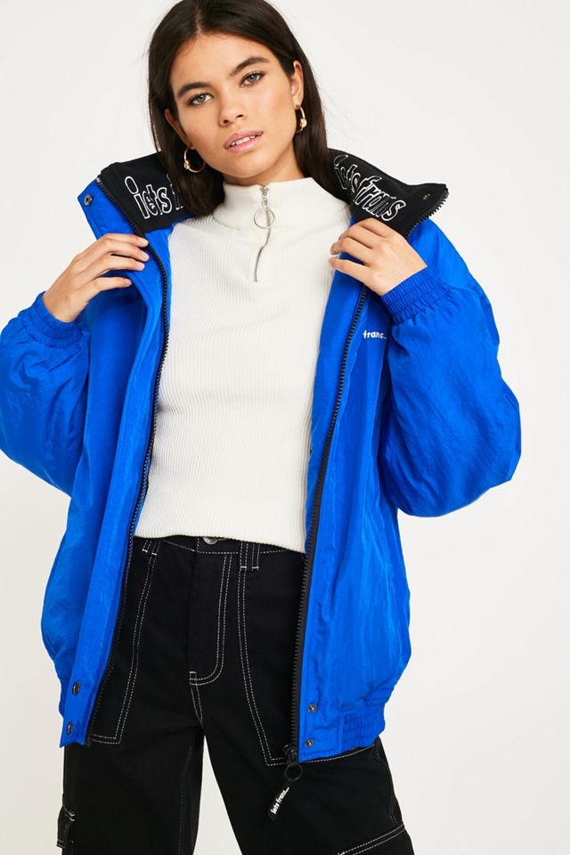 iets frans... Blue Nylon Shell Jacket | Urban Outfitters UK