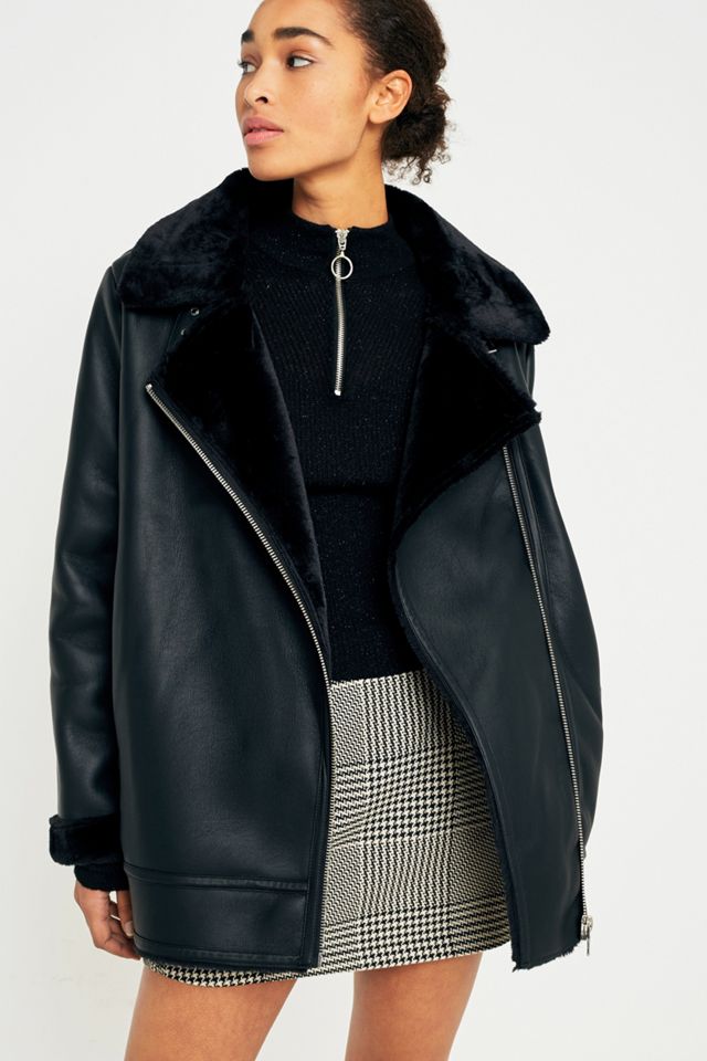 UO Faux Leather Biker Jacket #3