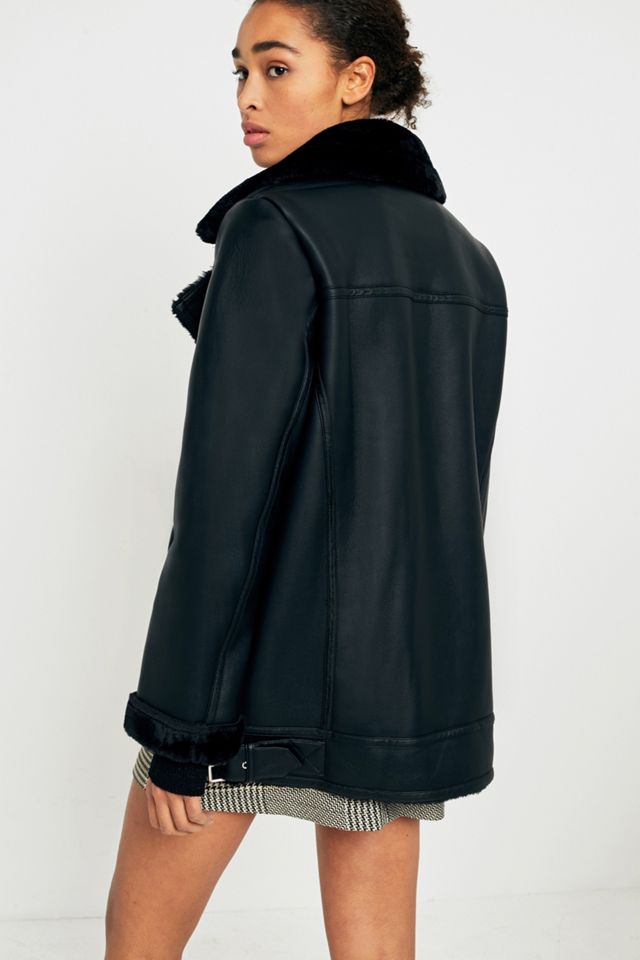 UO Faux Leather Biker Jacket #4