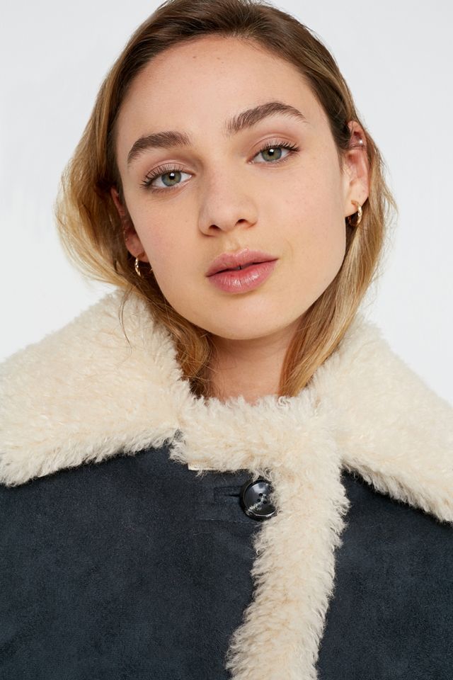 UO Faux Shearling Cropped Jacket #1
