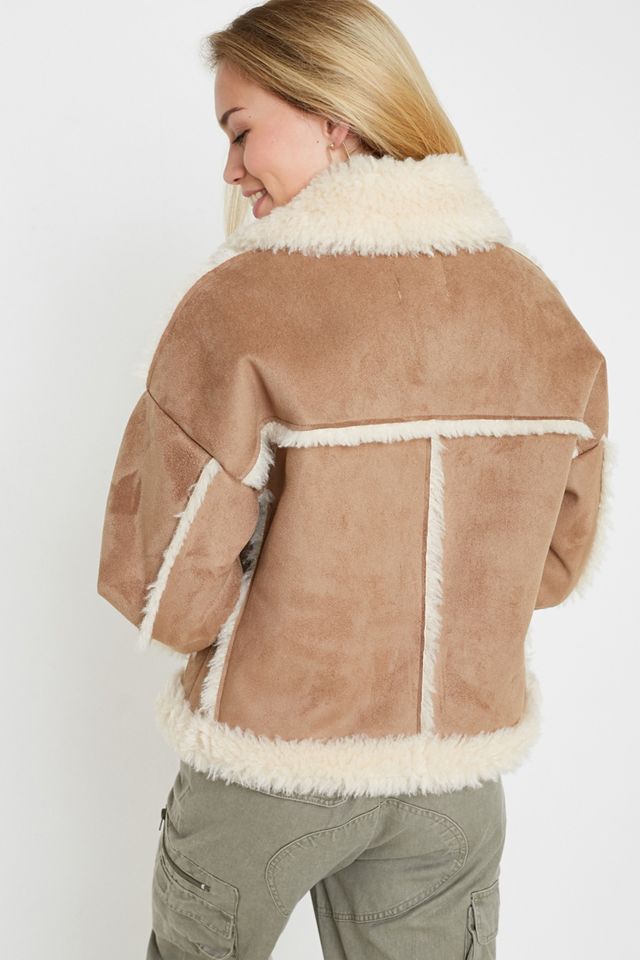 UO Faux Shearling Crop Jacket #1