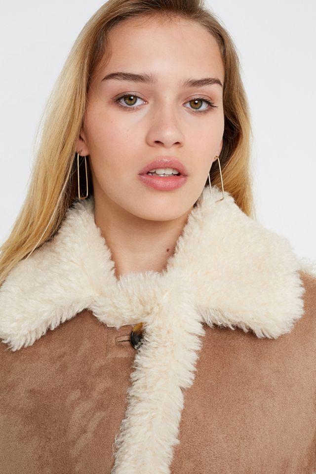 UO Faux Shearling Crop Jacket #2