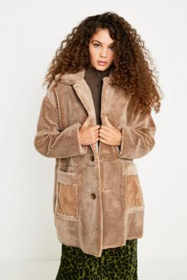 Urban outfitters batwing outlet faux shearling jacket