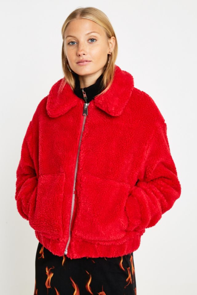 Red 2025 teddy jacket