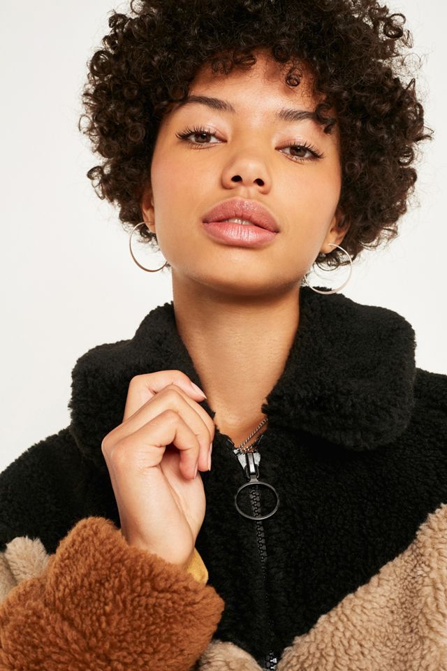 UO - Veste zippée pelucheuse à chevrons  #2
