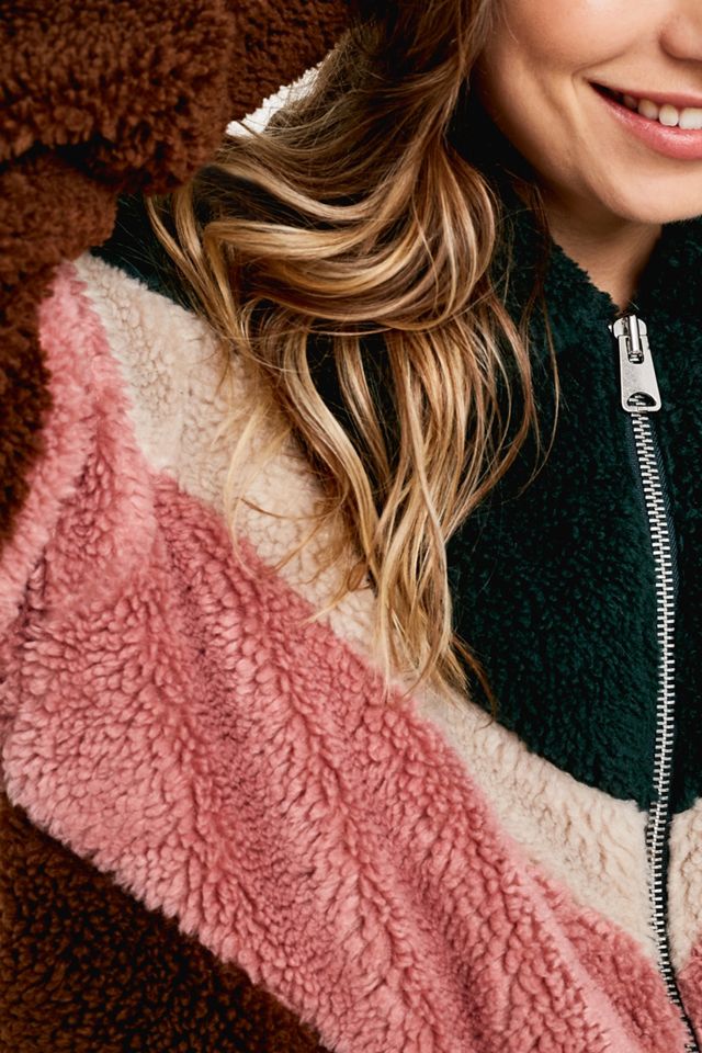 Urban outfitters chevron deals teddy coat