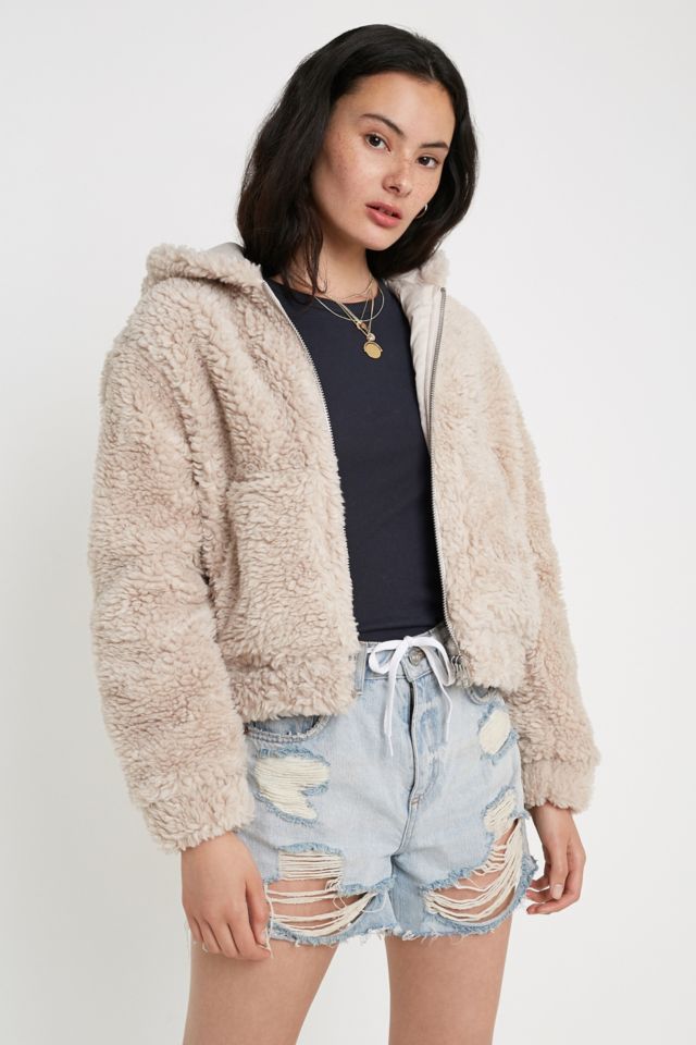 UO Kai Borg Hooded Jacket | Urban Outfitters UK