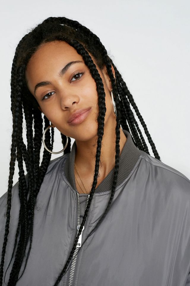 UO Longline Satin Bomber Chaqueta #3