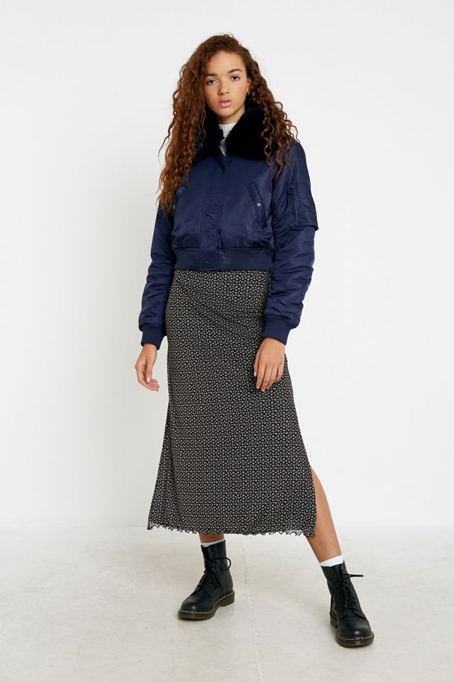 iets frans... Nova Pelliccia Sintetica Collare Navy Bomber  #3