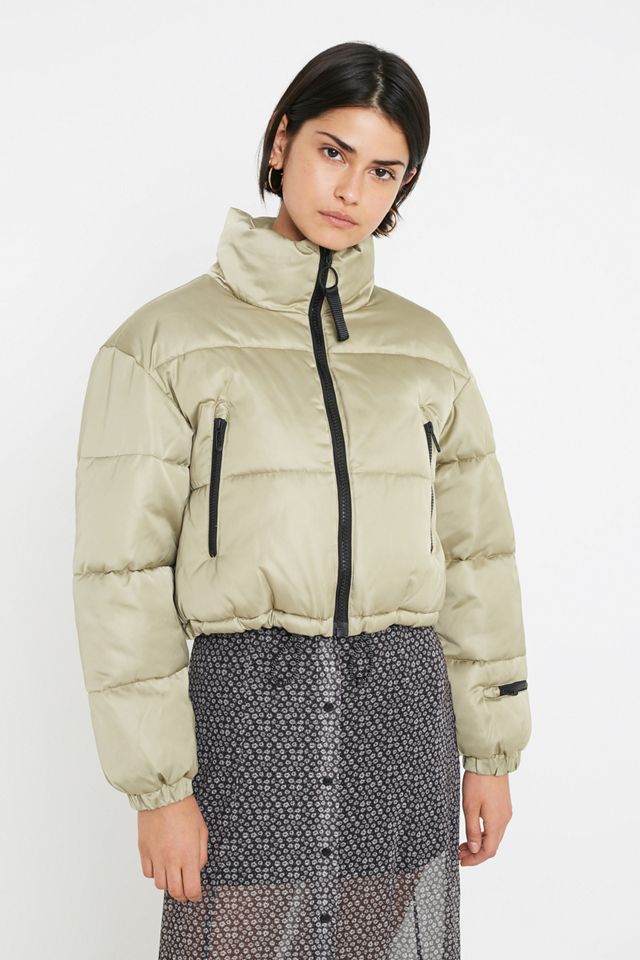 UO Satin Super Crop Puffer Jacket  #1
