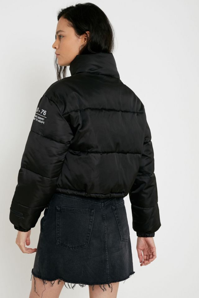 Urban Outfitters Uo Marjorie Longline Puffer Jacket in Black