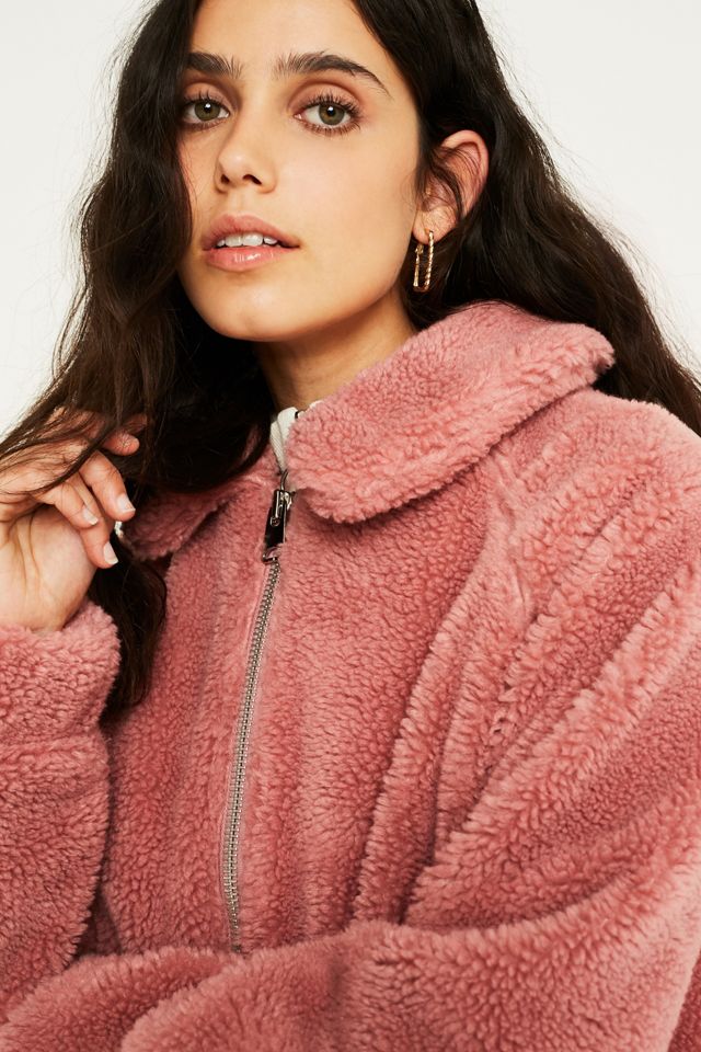 UO Rose Teddy Zip-Through Coat #1