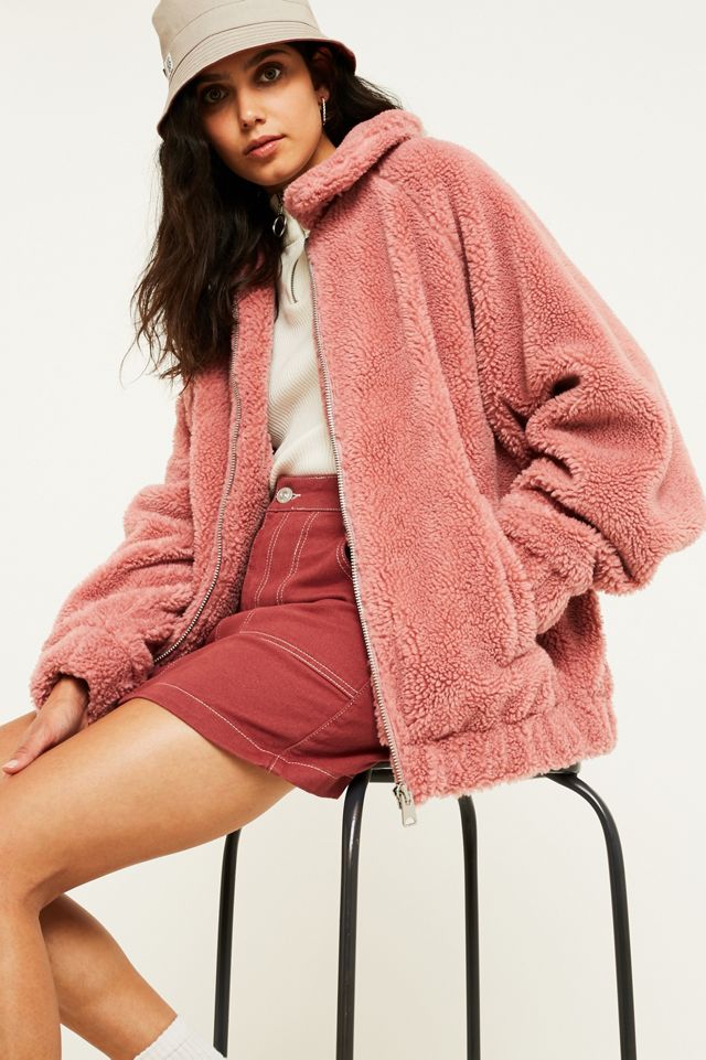 UO Rose Teddy Zip-Through Coat #3
