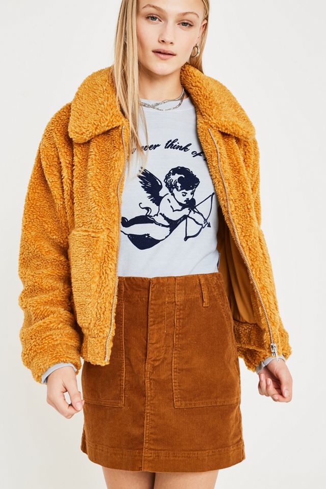 UO Marigold Teddy Crop Jacket #5