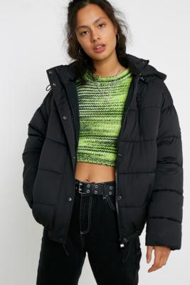 black urban outfitters puffer jacket