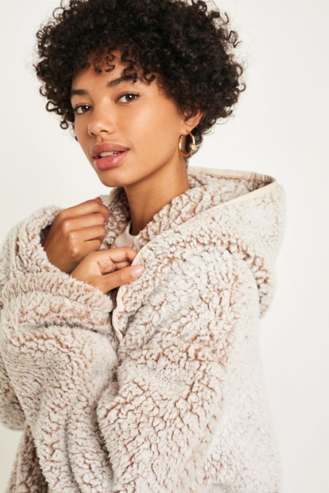 Uo shaila oversized outlet fuzzy jacket