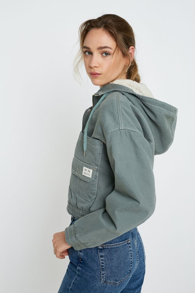 UO Jared Borg Foderato Giacca Utility Ritagliata #1