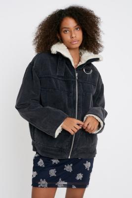 borg jacket urban outfitters