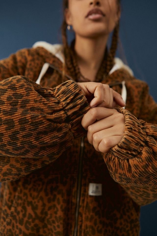 BDG - Veste de skate en velours imprimé léopard #1
