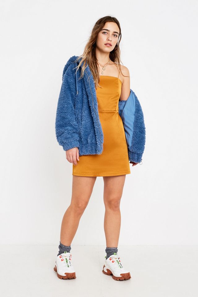 Veste à capuche en fourrure bleue #4