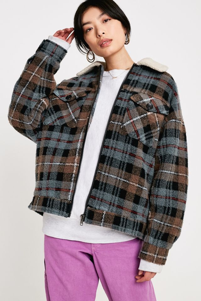 UO Check Harrington Jacket | Urban Outfitters UK