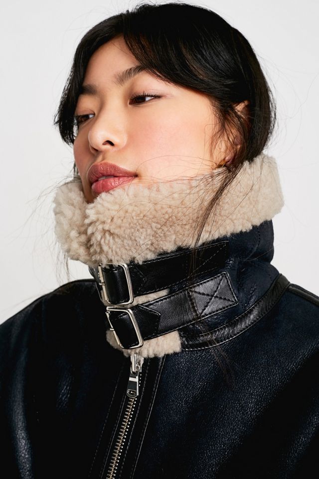 UO Premium Leather Aviator Jacket #1