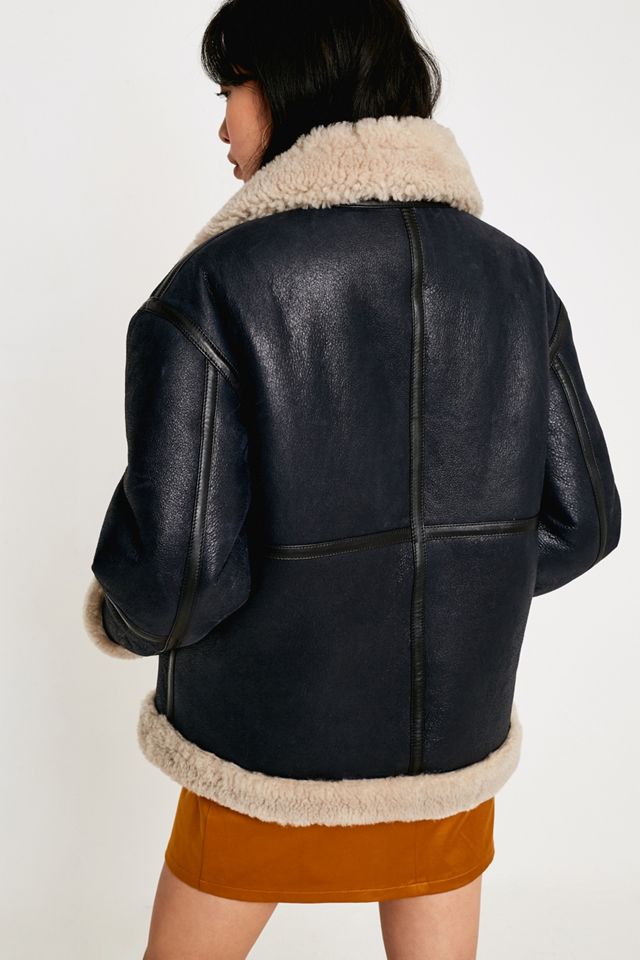 UO Premium Leather Aviator Jacket #3