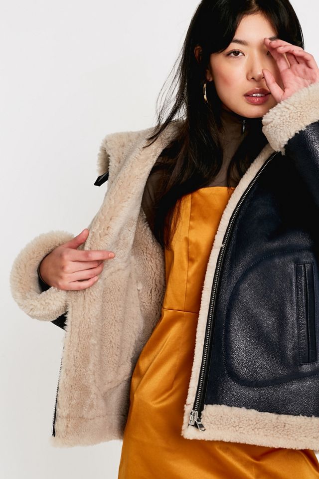 UO Premium Leather Aviator Jacket #4