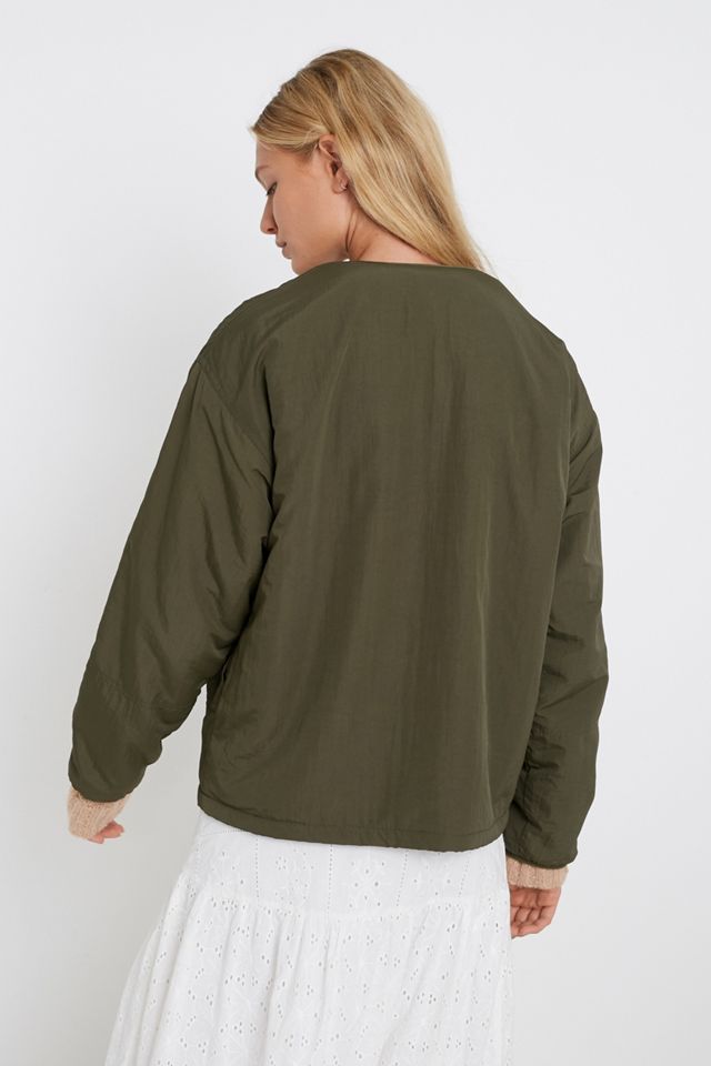 UO Borg Chaqueta de forro caqui forrado #3