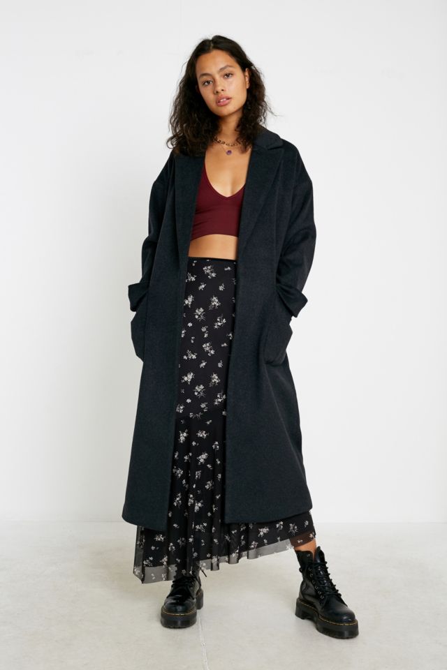 Black longline hotsell duster jacket