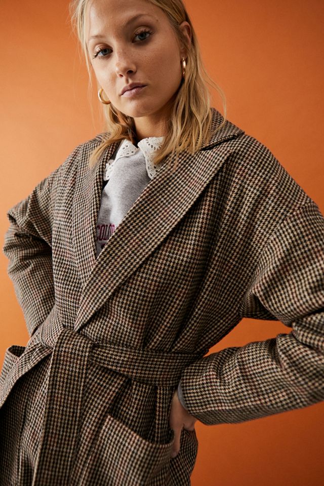 UO - Manteau à carreaux ceinturé Crombie #1