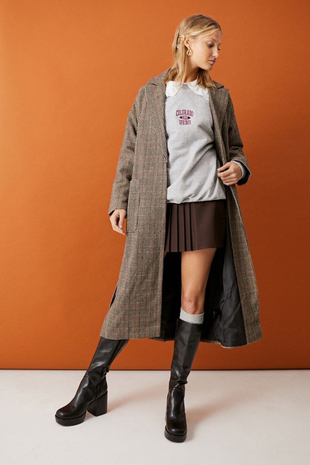 UO - Manteau à carreaux ceinturé Crombie #2